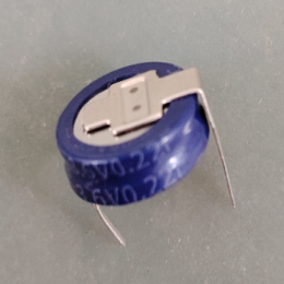 3.6V 0.22F钮扣超级电容器HT-3R6-D224VYH3E