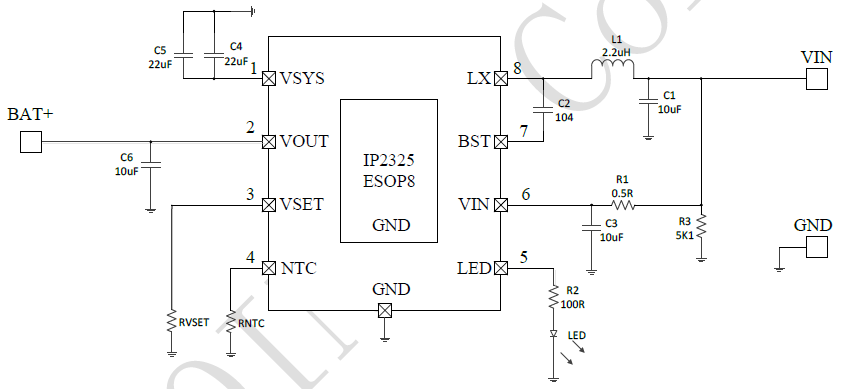 ip2325电路原理图简化设计参考